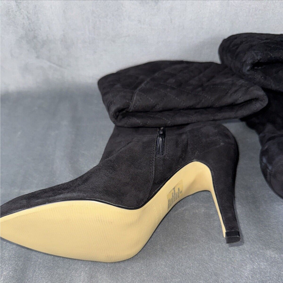 Colin Stuart Women Black‎ Suede Leather 4” Heel Knee High Boot, Size 8B - Picture 7 of 8